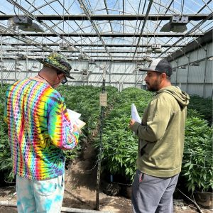 Shiloh and one of the Head Growers, David, at the Pacific Reserve Nursery.